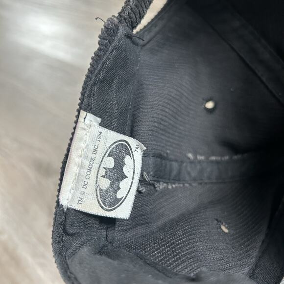 Vintage The Joker‎ Batman Corduroy Hat Strapback Cartoon DC Black Rope Cap - Picture 4 of 8